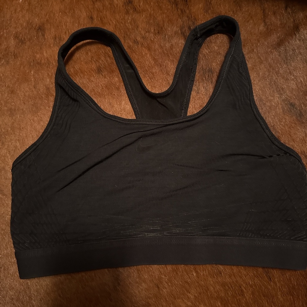 Black Nike sports bra